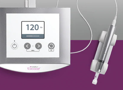 Aesthetics 2 Close-up photo of the Exceed Microneedling device