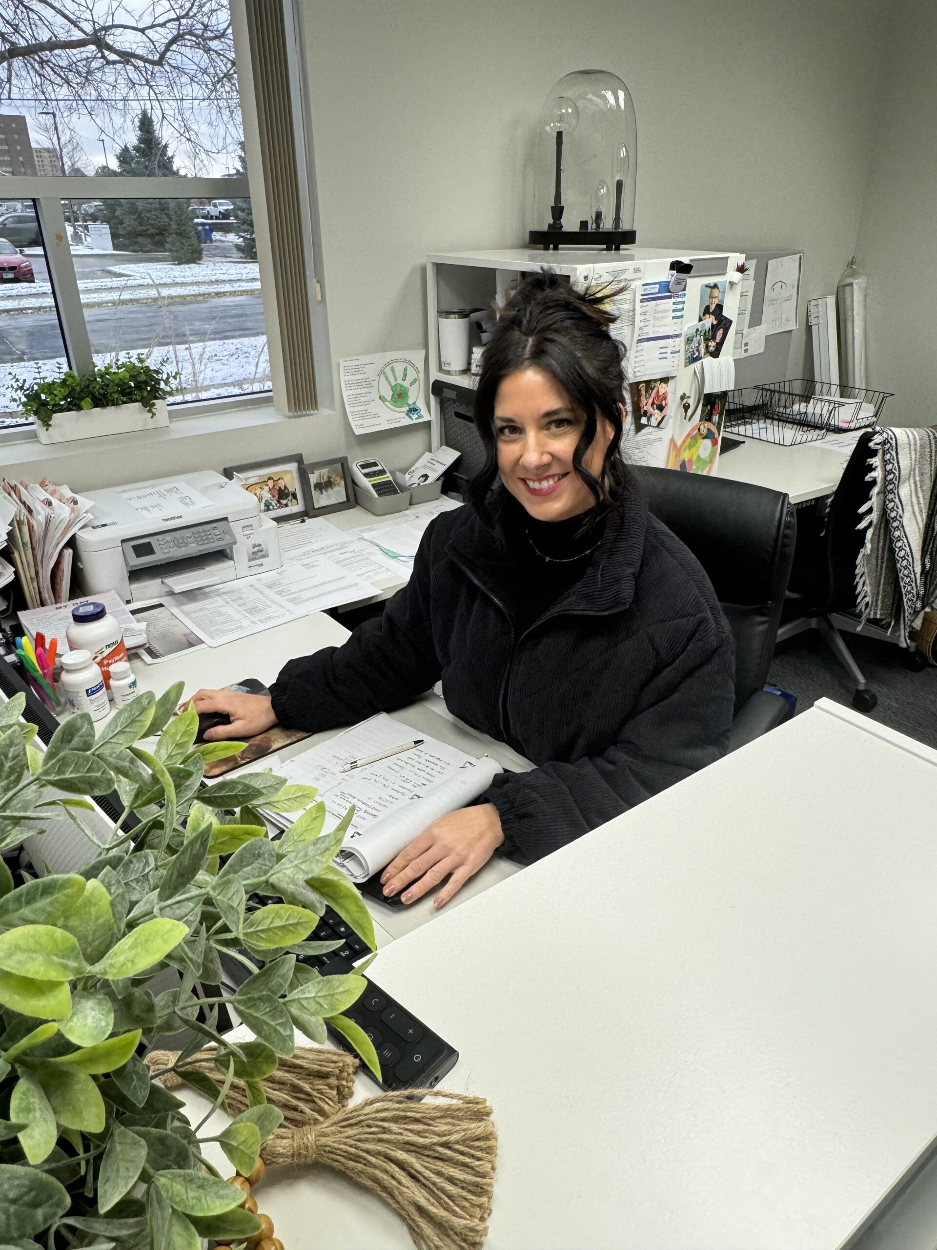 Katrina Paul, clinic manager at her desk